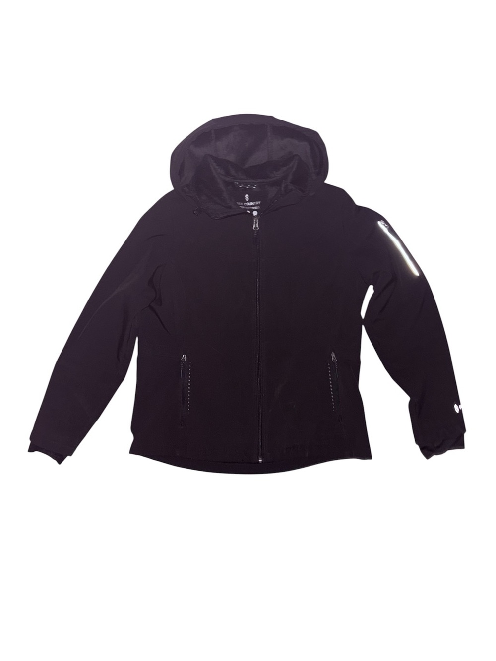 Free Country Black Hooded Jacket women’s size medium